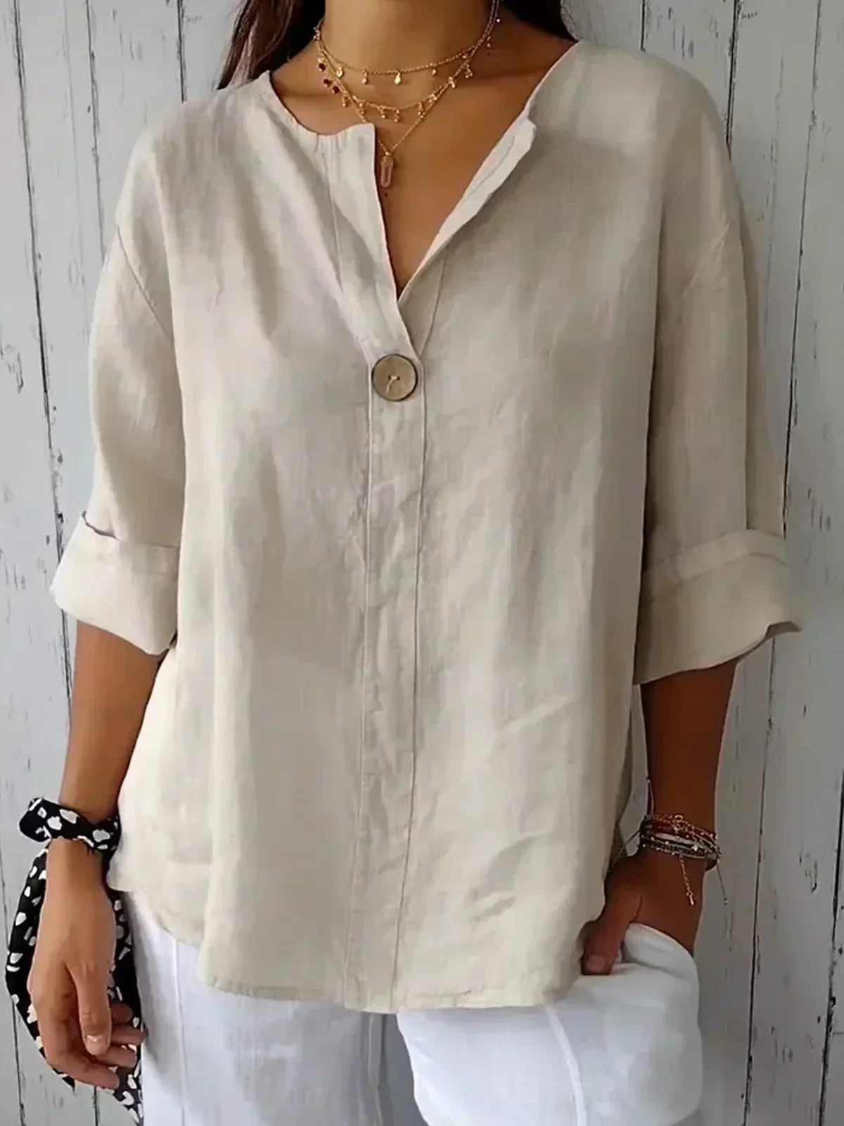 Evelyn | Relaxed Linen Blouse