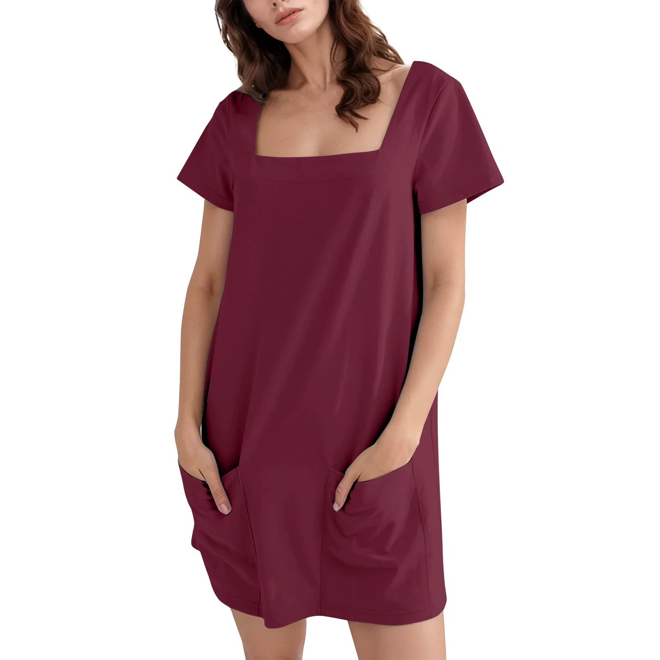 Everyday Square Neck Pocket Dress