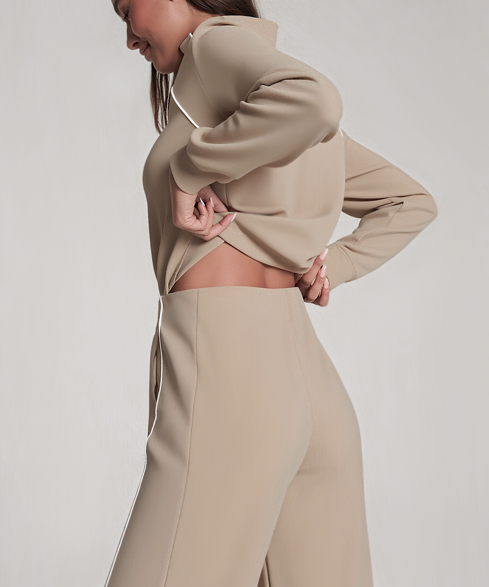 Everyday Pique Half-Zip Jumpsuit