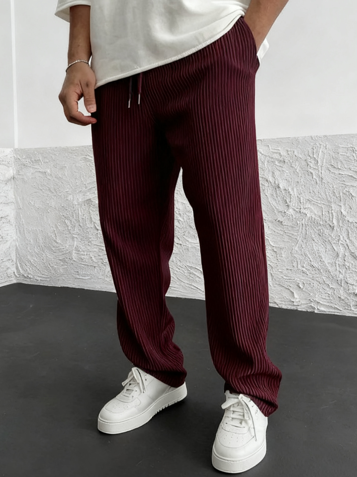 The "Rib-Tube" Baggy Trouser | Heavyweight Textured Knit