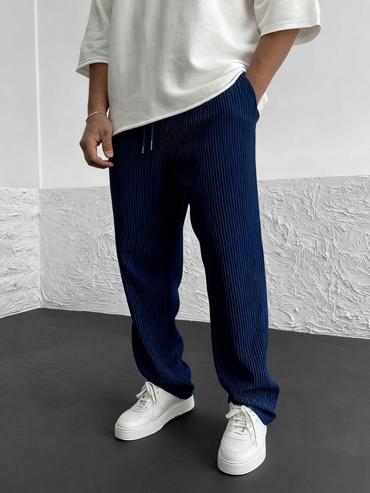 The "Rib-Tube" Baggy Trouser | Heavyweight Textured Knit